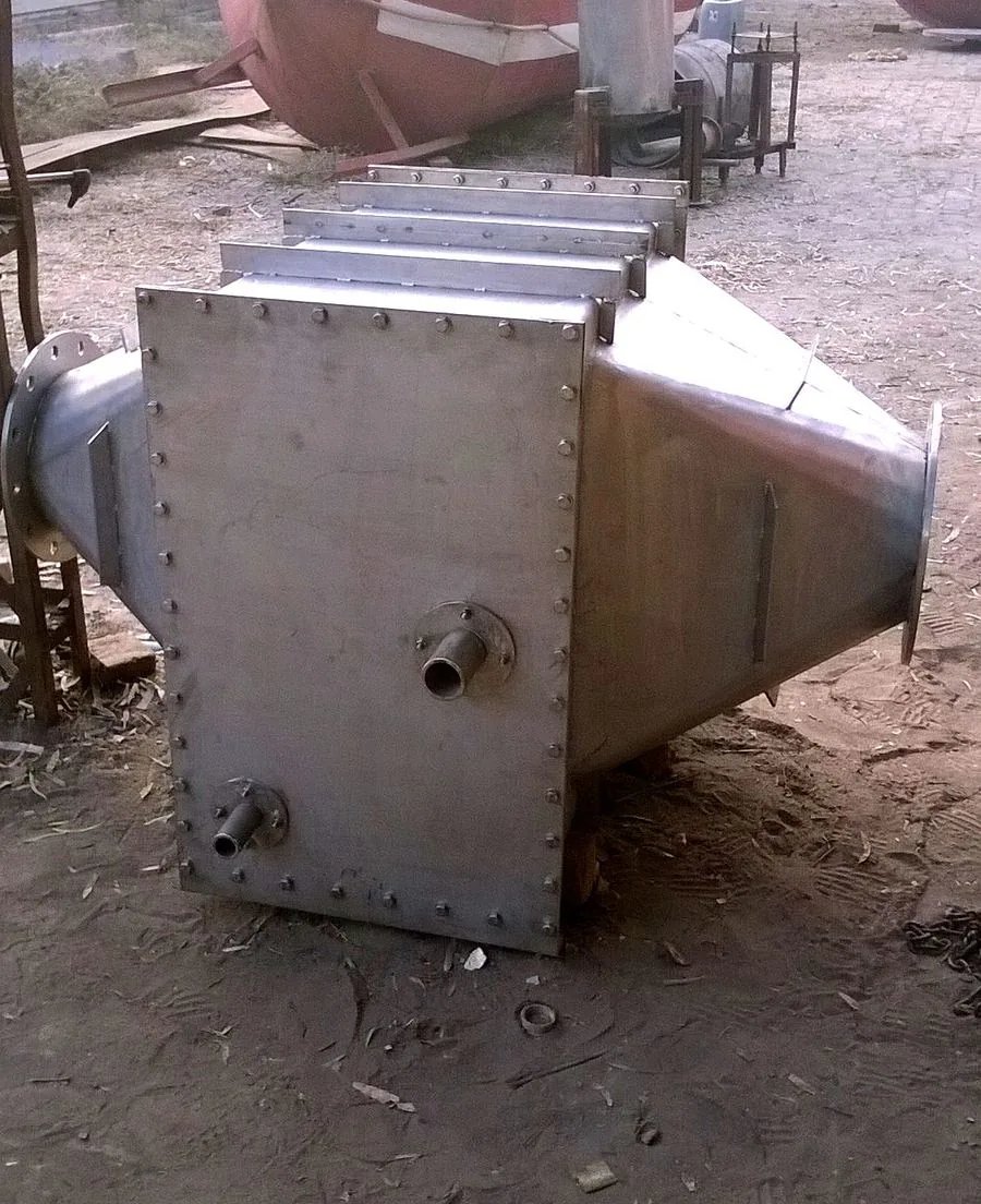 Air heater fabricated in SS 304 for soda ash drying