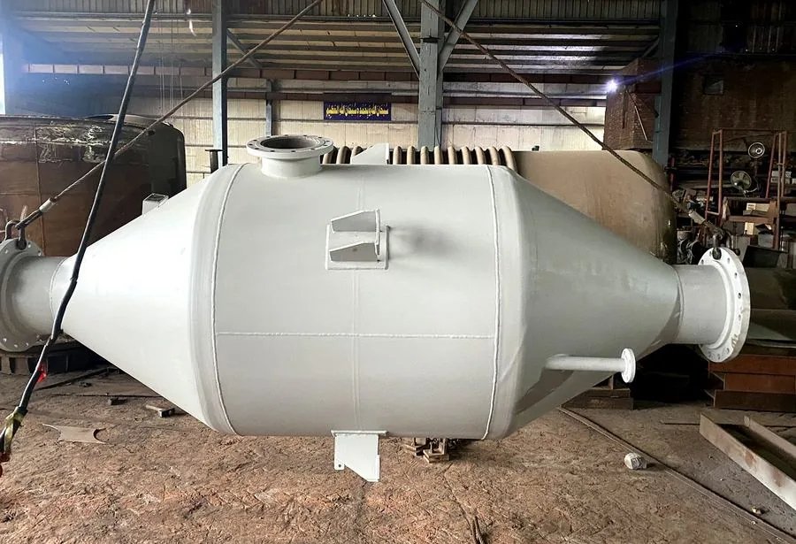 Kiln Gas Knockout Drum in A 516 Gr. 70 carbon steel, finished and ready for despatch